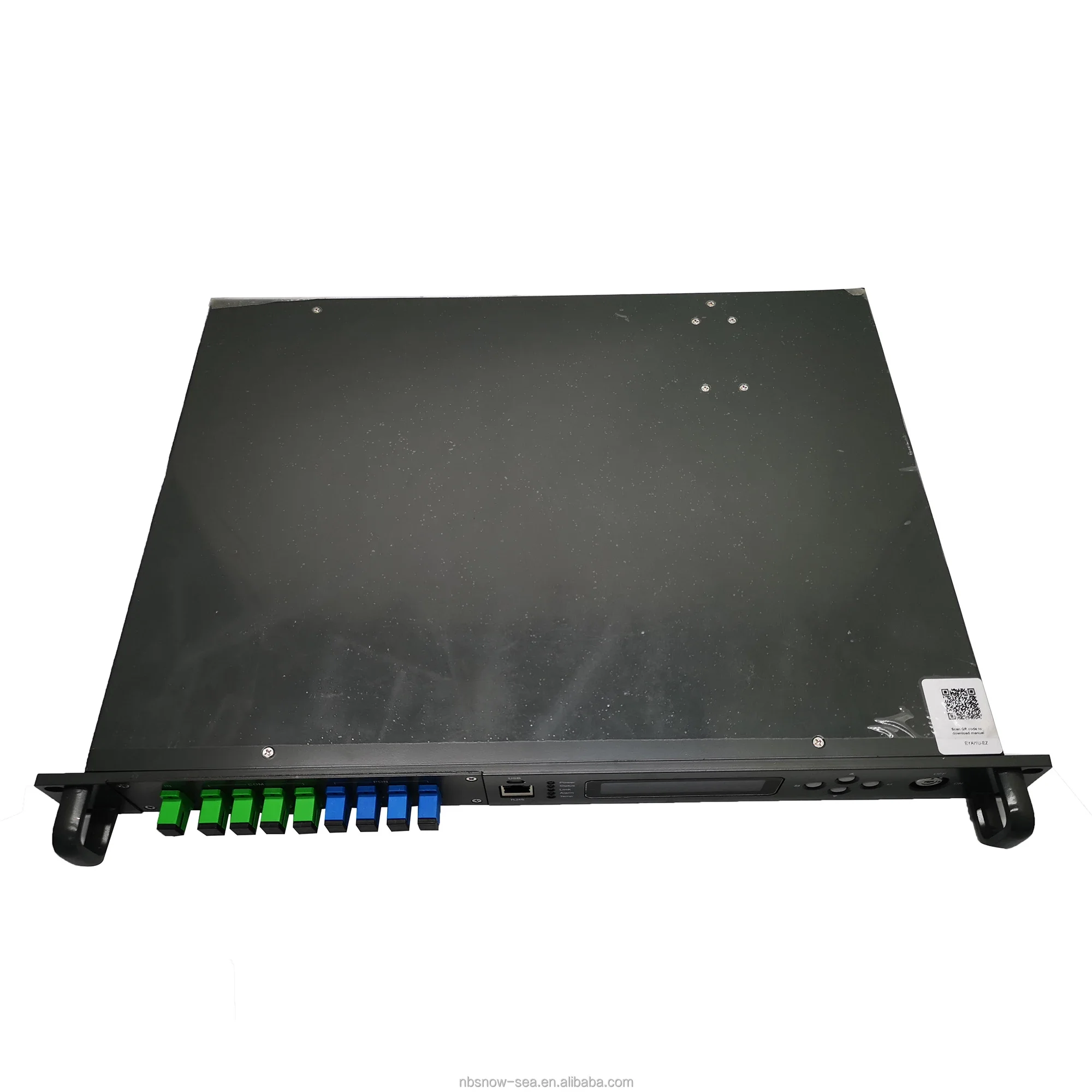 1550nm 4x23dBm Gain Output CATV EDFA Optical Amplifier with WDM and AGC and Dual Power Supply and Simple Network Management Func