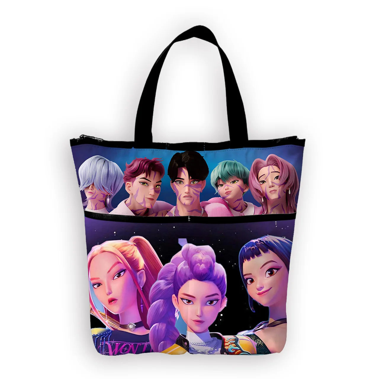 

1pcs peripheral shopping bags printed large capacity tote bags