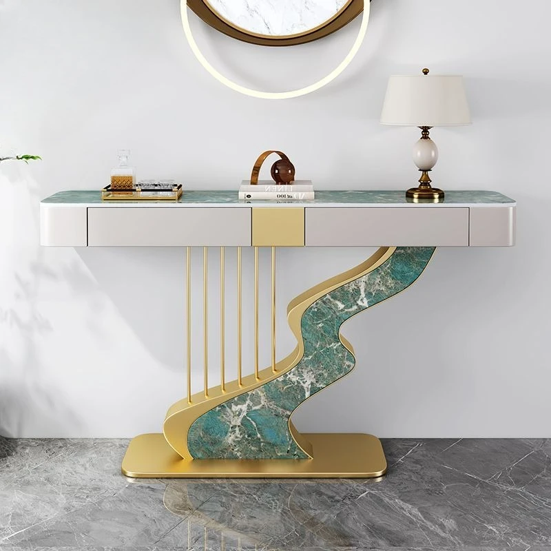 Entrance table against the wall Entrance desk Art creative foyer Entrance cabinet