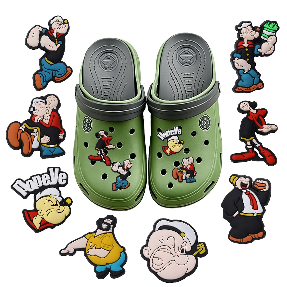 1-100pcs Hot Toys Cartoon Comedy Role Series PVC Shoe Accessories Sandal Wristbands Decorations DIY Creativity Party Gifts