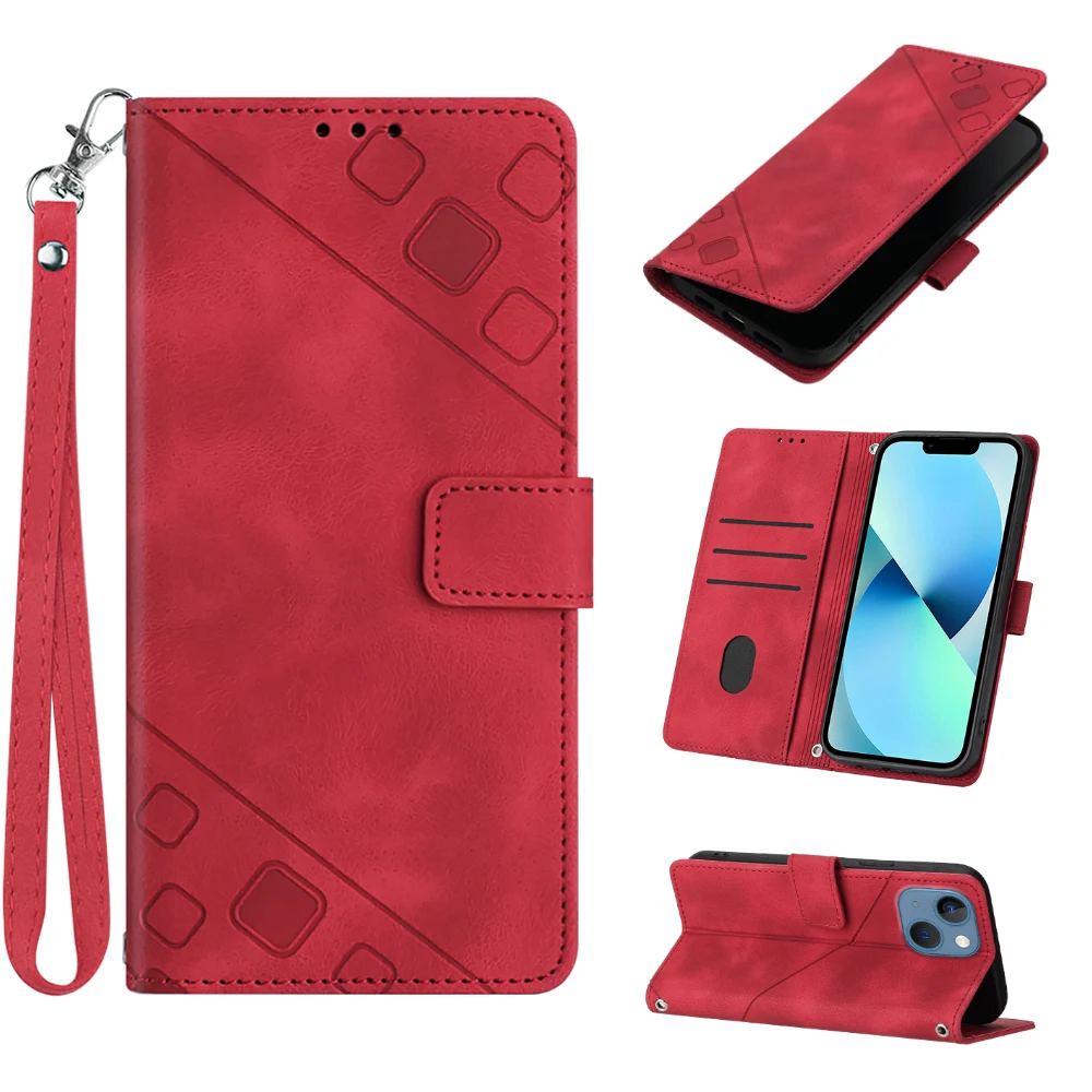 Etui z portfelem dla OPPO A3 Pro A2 A1 A1X uxury Skórzany pasek na nadgarstek z 3 miejscami na karty Flip Cover dla OPPO F25 Pro F19 Plus F17