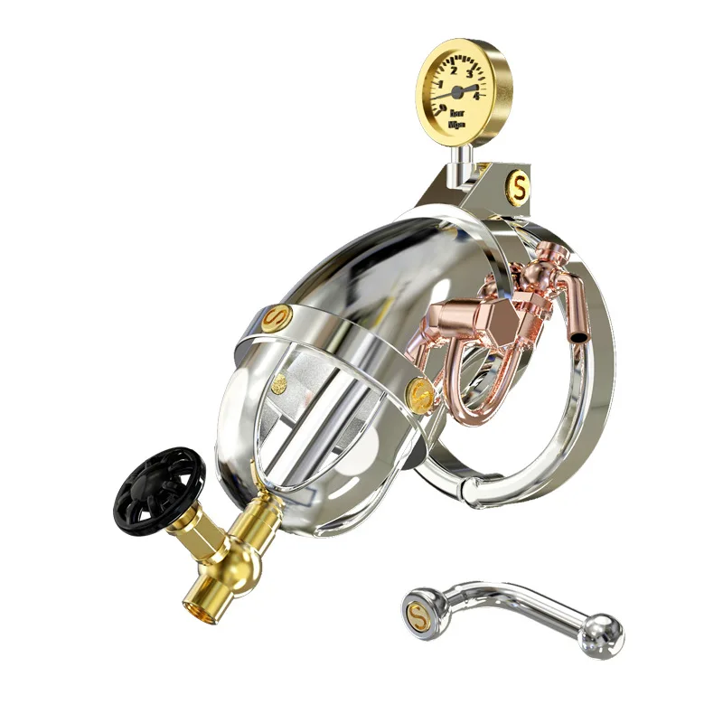 New Chastity Lock Steampunk Serie Vintage Metal Designed Handwheel Catheterization Virginity Device Mechanic Abstinence Chastity