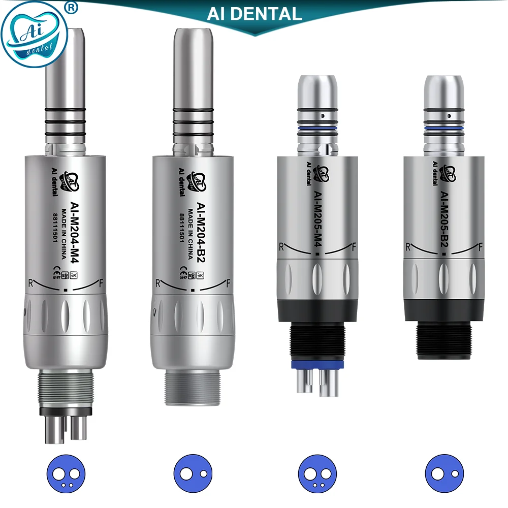 AI-M205-M4/B2 Mini Steel Body Inner Water Spray Air Micromotor Contra Angle Low Speed Straight Handpiece For Dental Chair