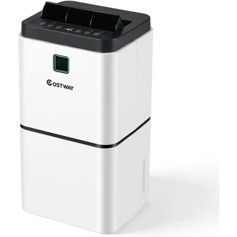 Portable 1500 Sq. Ft. Dehumidifier with 30-Pint Capacity, 3 LED Colors, 3 Speeds, 12H Timer, Auto/manual Drainage