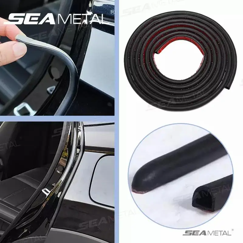 SEAMETAL 1.2m Car Door Edge Seal Strip Rubber C-Pillar Weatherstrip Waterproof Soundproof Auto Sealant Strip for Car Truck SUV