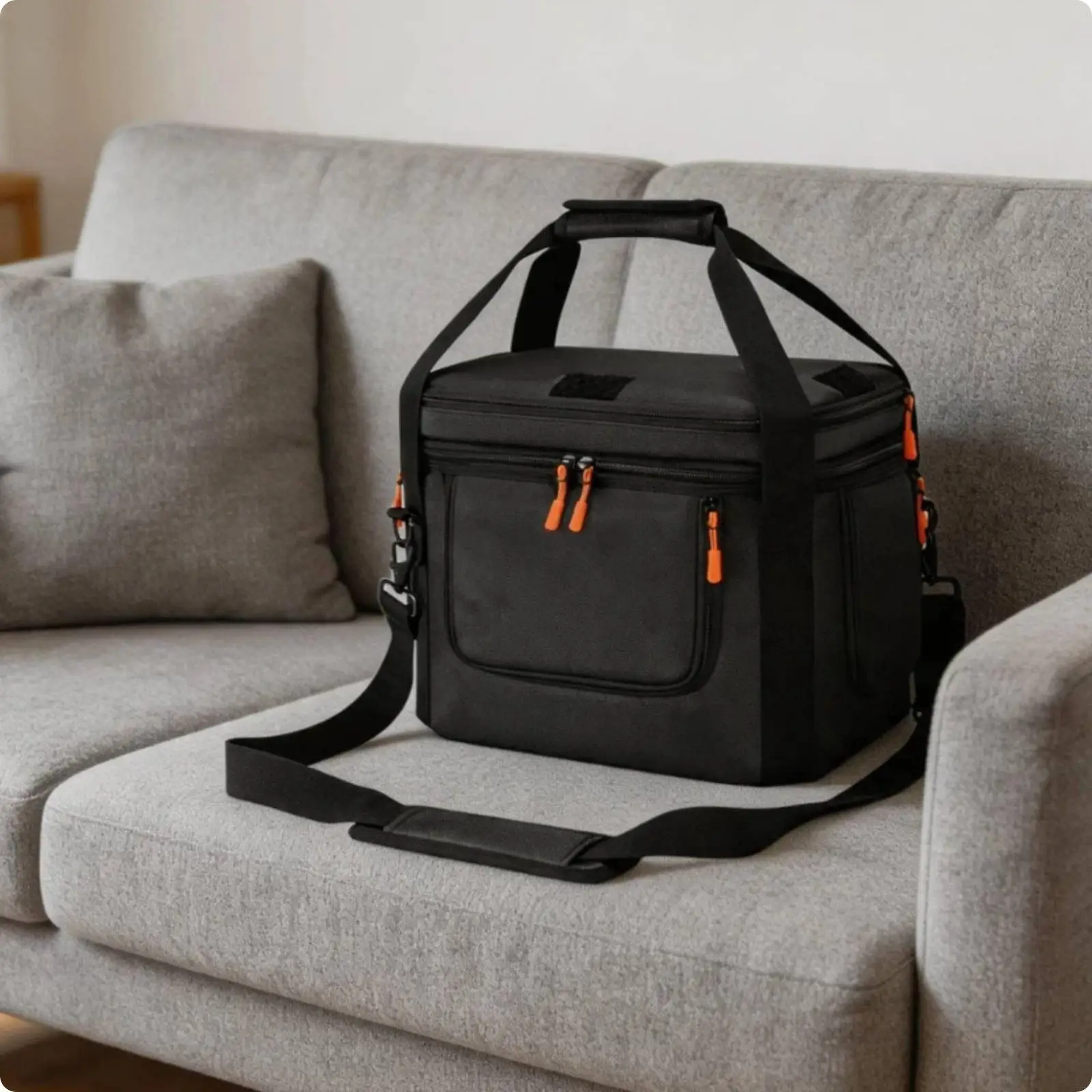 Power Supply Storage Bag Zipper Closure Power Station Bag Travel Friendly