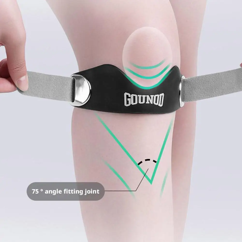Verstellbares Rutschfestes Patella-Band Stabilisator Kniebandage Silikon Kniescheibensehnen-Stützband mit 3D-Airbag für Sport – Detail 7
