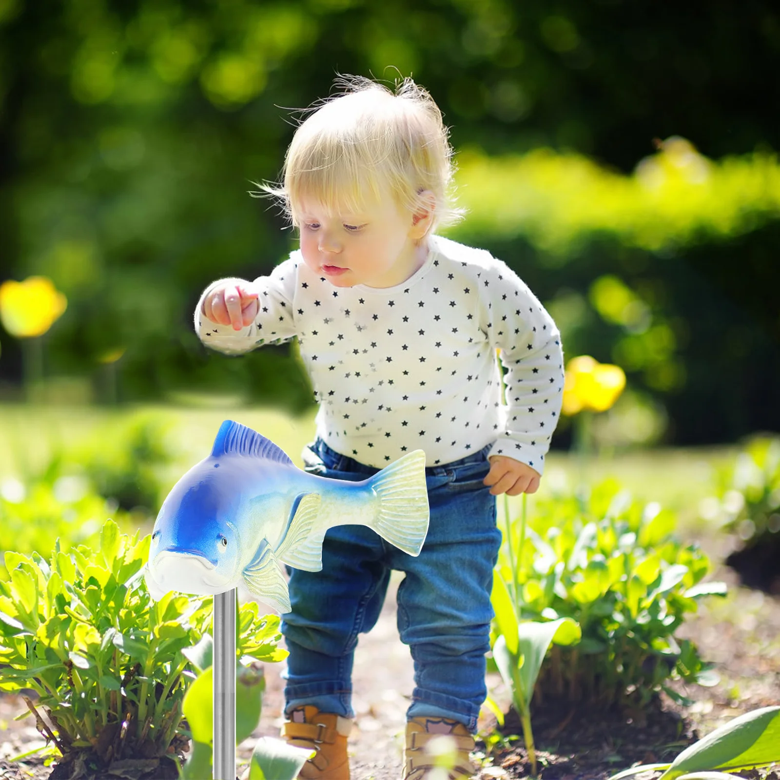 

Carp Decoration Resin Craftwork Garden Fish Statues Lawn Yard Ornaments Waterproof Lifelike Sunlight Resistant