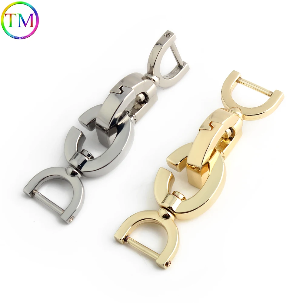 10/30/100PCS Satin Gold Metal Snap Clasp Lobster Hooks For Bags Handbag Keychain Carabiner Triangle Spring Buckle Accessories