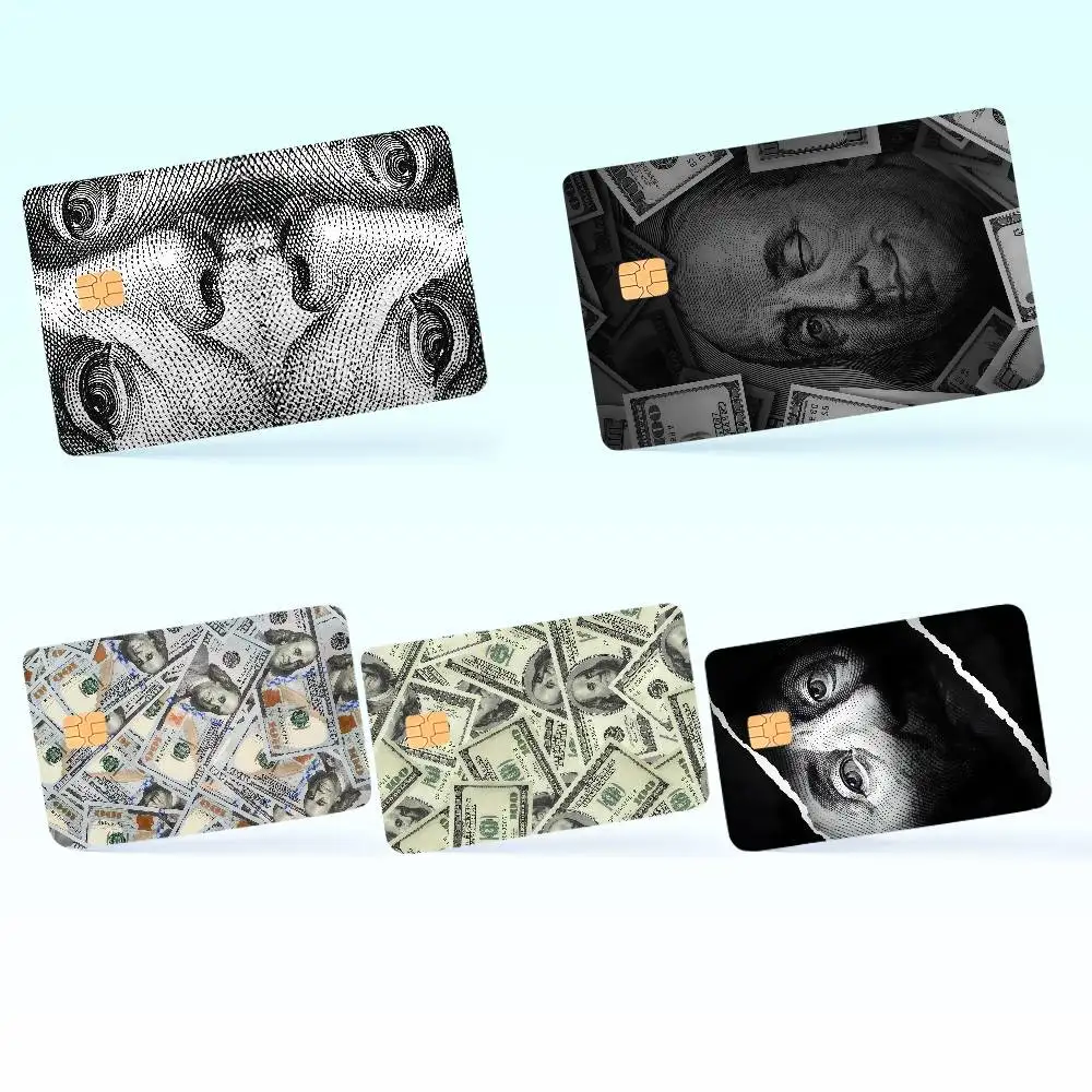 Money F-Franklin Bank Debit Decorative Protection Bus Subway Credit Card Stickers
