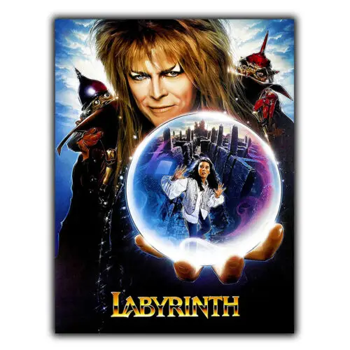 Labyrinth (1986) David Bowie METALLSCHILD WANDPLAKAT Film-Filmplakat-Druck aus Aluminium