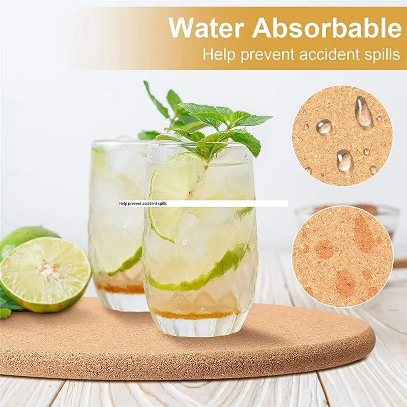 【Clearance Sale】16 Pack Cork Coaster Thick Cork Trivets for Hot Dishes and Hot Pots Heat Resistant Multifunctional Cork Board Ho