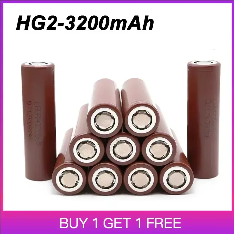 

2024 100% New Original HG2 18650 Battery 3000mAh Battery 18650 HG2 3.7V Discharge 25A Dedicated For Power Rechargeable Battery