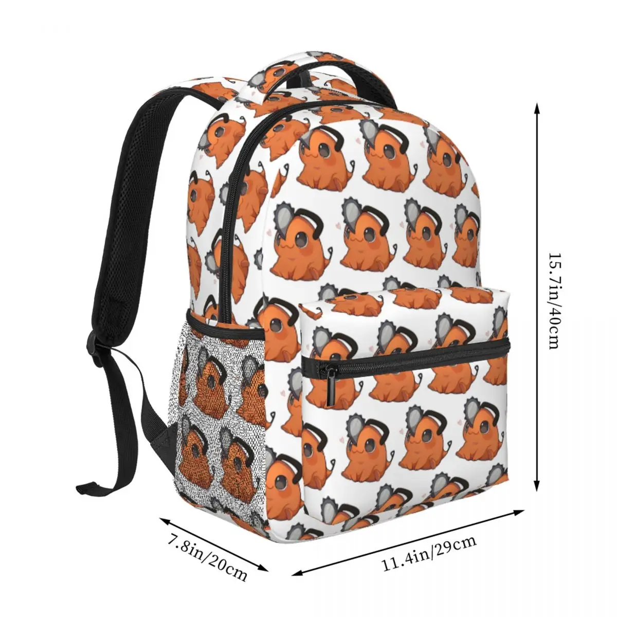 Chainsaw Puppy Devil Creature Backpack Student BookBag Kids School Bag Computer Shoulder Bags for Men Women
