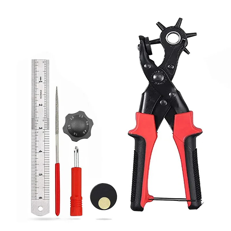 

A96Q-Leather Hole Punch,Belt Hole Puncher for Leather for Leather Belts Watches for Belts Diameter : 4.5/4 /3.5/3/2.5/2Mm