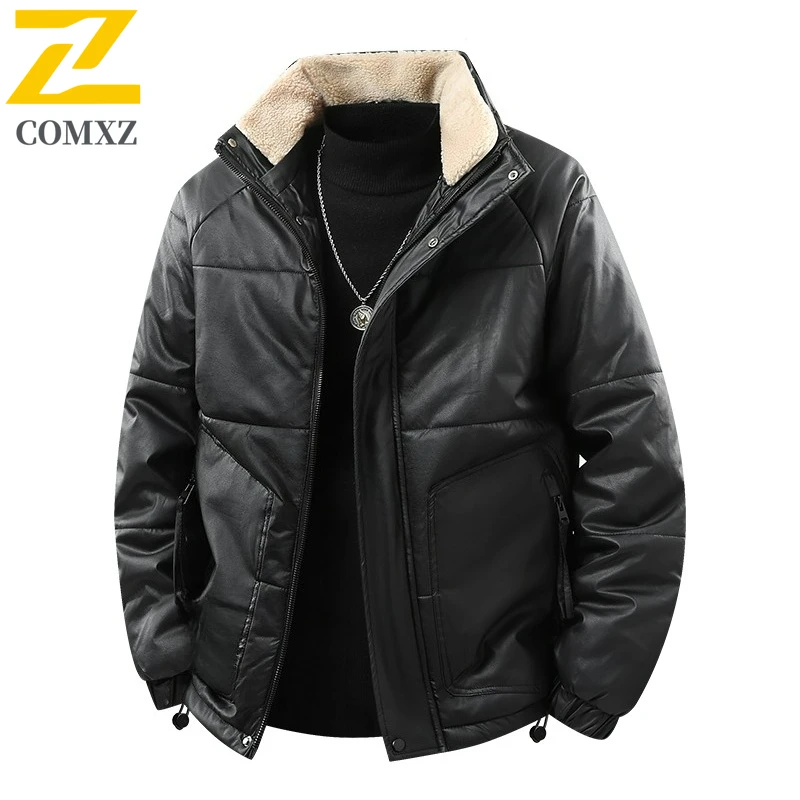 

2025 New Winter Jacket Men Vintage Casual Quilted Coat Hooded Fake Two Piece Scratch Resistant Fashion​ Windproof jacket ​