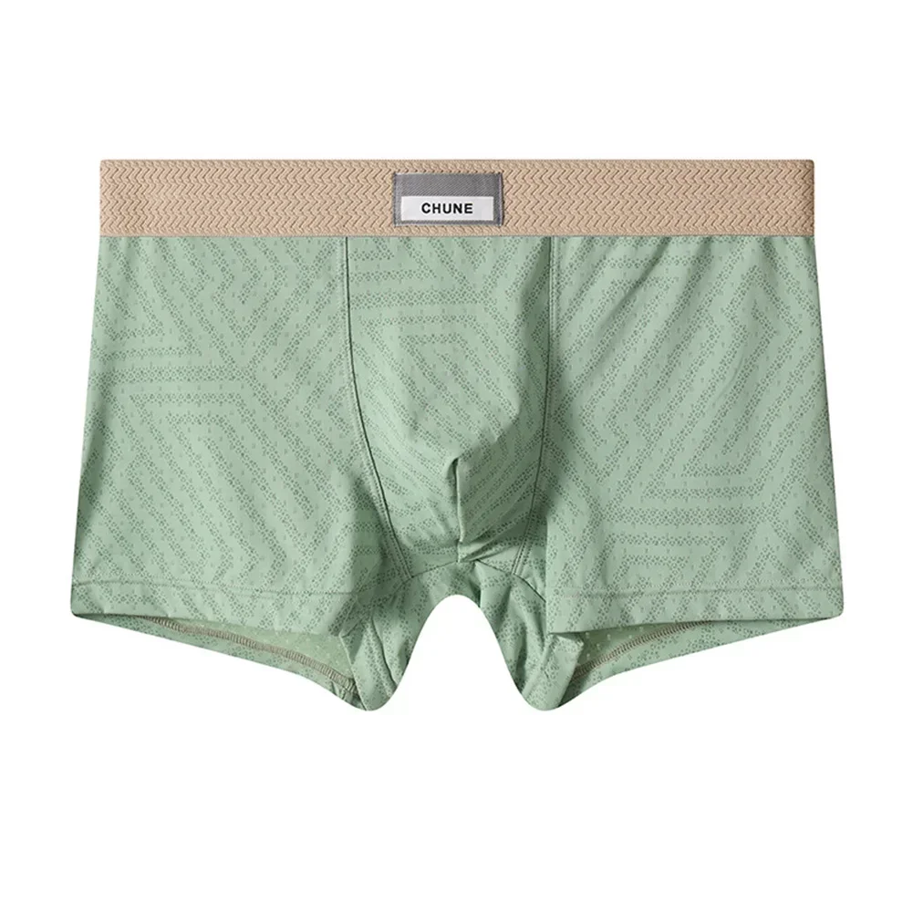 

Men Solid Mesh Breathable Boxer Shorts Simple Homewear Mid Rise Underwear Trunks Sexy U Convex Pouch Boxers Briefs