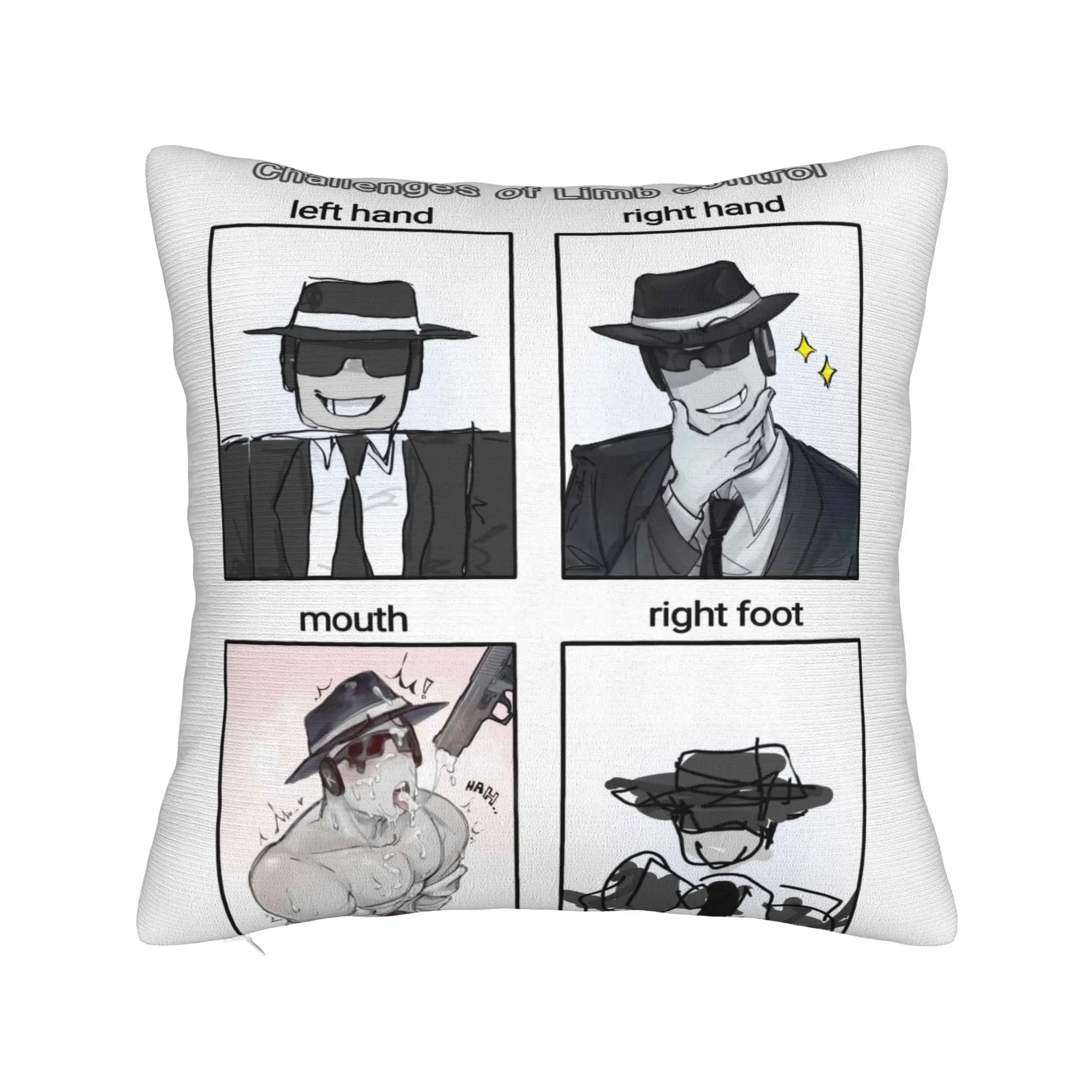 Chance Forsaken challenges of limb conrol Pillow Case  Graphic Pillow Cover For Sofa Couch Bed Living Room Novelty Pillowcases view 2