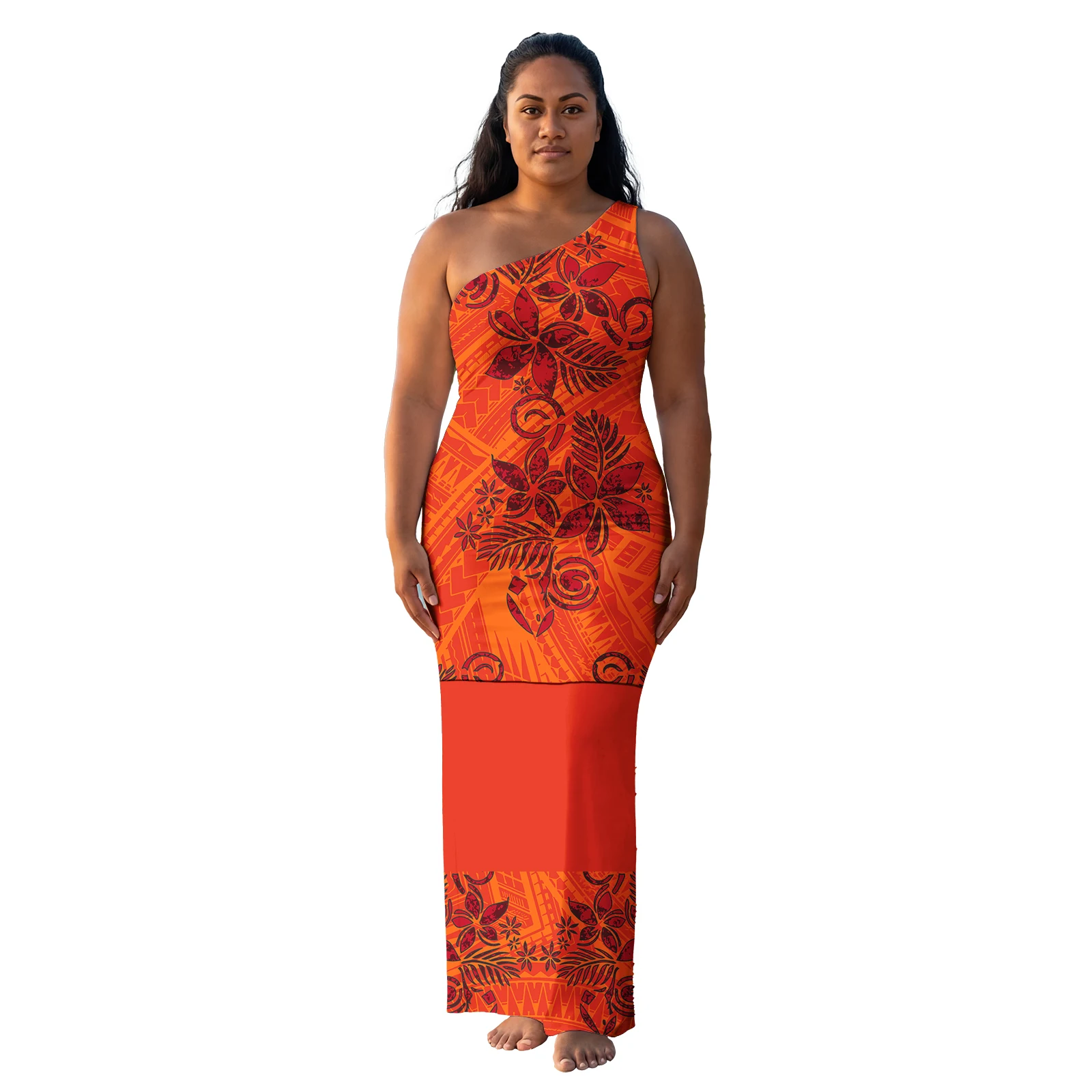 Boutique Clothing Women Hawaiian Island Party Ladies Dress Polynesian Off Shoulder Tribal Dress Classic Design Puletasi Samoan