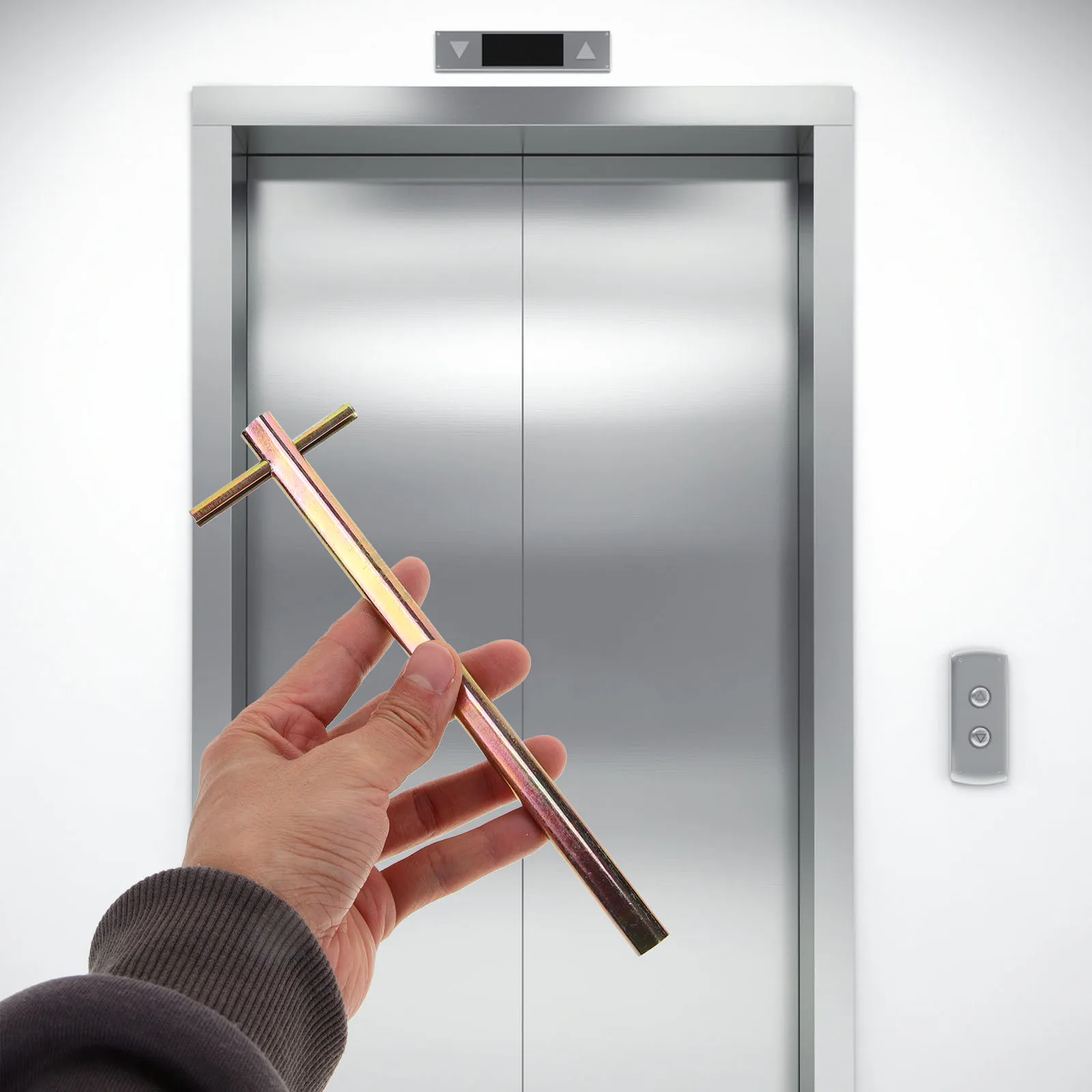 

Static Electricity Elevator Door Key Toddler Emergency Galvanized Iron Triangle
