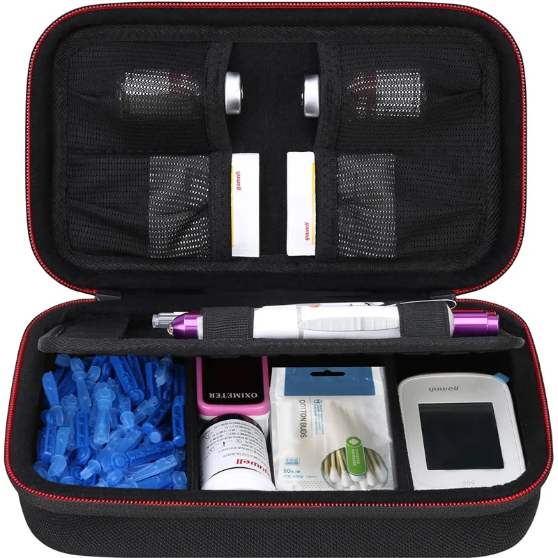 

Insulin Pen and Medication Carrying Case for Blood Glucose Meters, Insulin Pens, and Test Strip Storage Bag