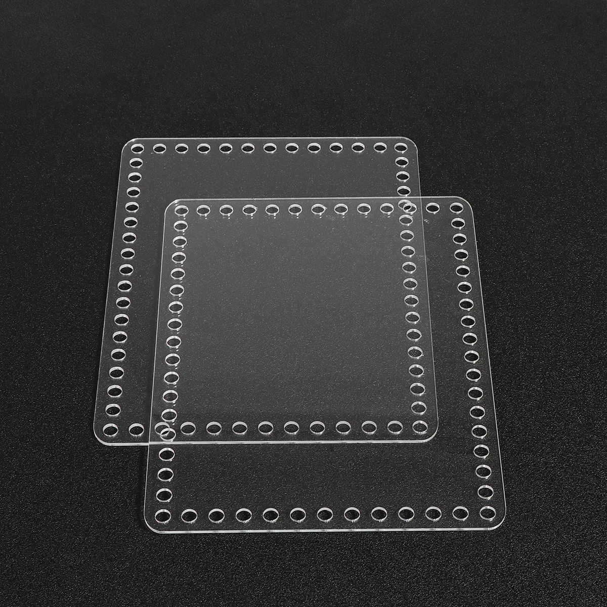 Acrylic Braided Square Tool Kit Clear Transparent Square Shape Blank Crochet Acrylic Threadable Board Home Square