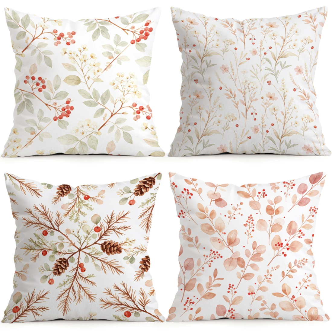 Branches Leaves Pillowcase Printed Polyester 40/45/50cm Throw Pillowcover Decorative Sofa Cushion Pillowslip Home Decor