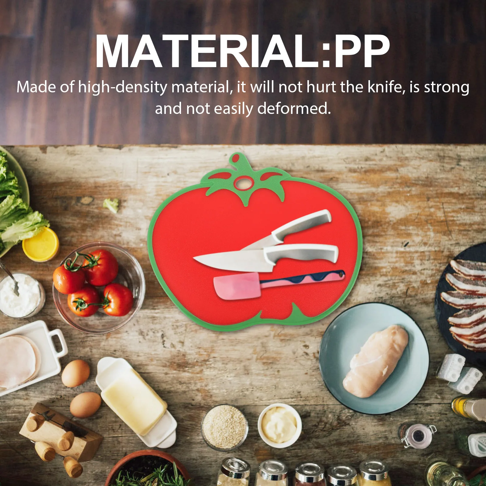 

1pc Integrated Cutting Heat Resistant Kitchen Tool Fruit Chopping Board Fruit Cutting Board Clean Storage Easy Plastic