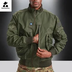 New Cargo Jacket Men's Outdoor Waterproof Multi-Pocket Baseball Suit Coat Autumn Classic Functional Wear-Resistant Work Jacket