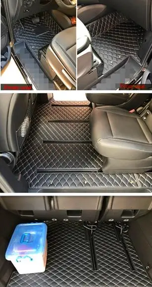 

Custom full set car floor mats + trunk mat for Mercedes Benz V 250 W447 6 seats 2026-2014 waterproof carpets for V250 V250d 2025