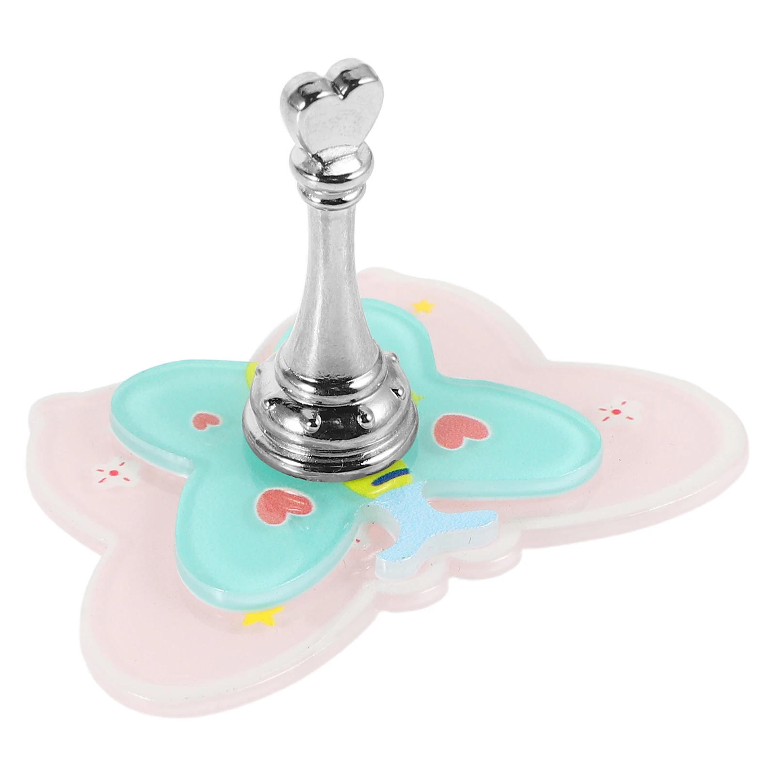 

Butterfly Nail Stand Acrylic Double Layer Design Reusable Curved Tips Paper Forms for Salon Display Art Jewelry Chamrs