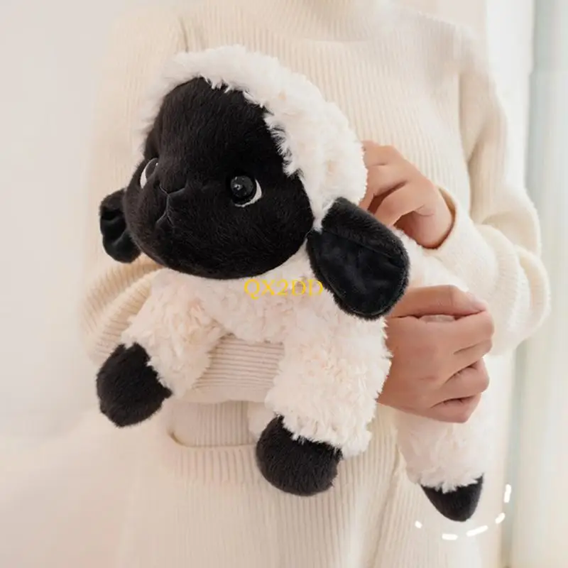 QX2D 인생은 만화 양 플러시 동물 장난감처럼 아이들을위한 소녀 부드러운 인형 양고기 인형 포옹 베개 어린이 생일 크리스마스 선물