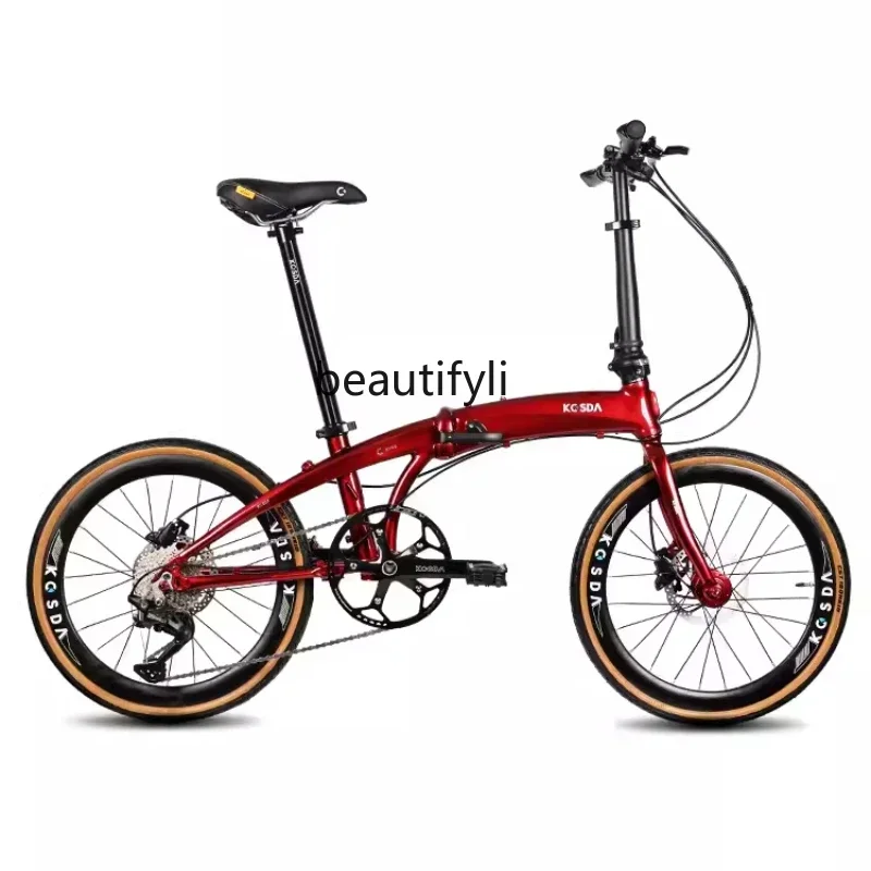 22-Inch Aluminum Alloy Folding Bicycle Adult Disc Brake Men's and Women's Ultra-Light Portable Variable Speedhy