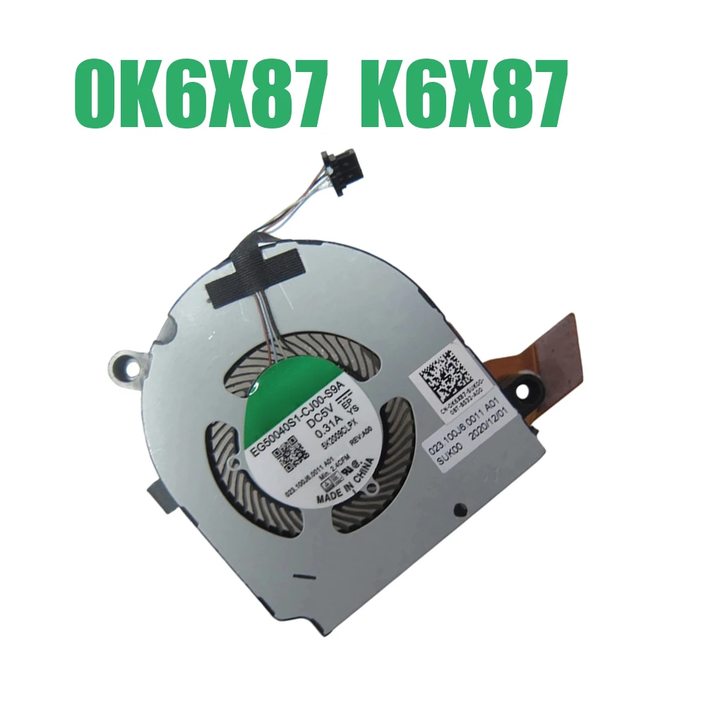 

For DELL For Latitude 5310 2-in-1 For Latitude 5310 0K6X87 K6X87 EG50040S1-CJ00-S9A NS65C11-19H08 Laptop CPU Fan