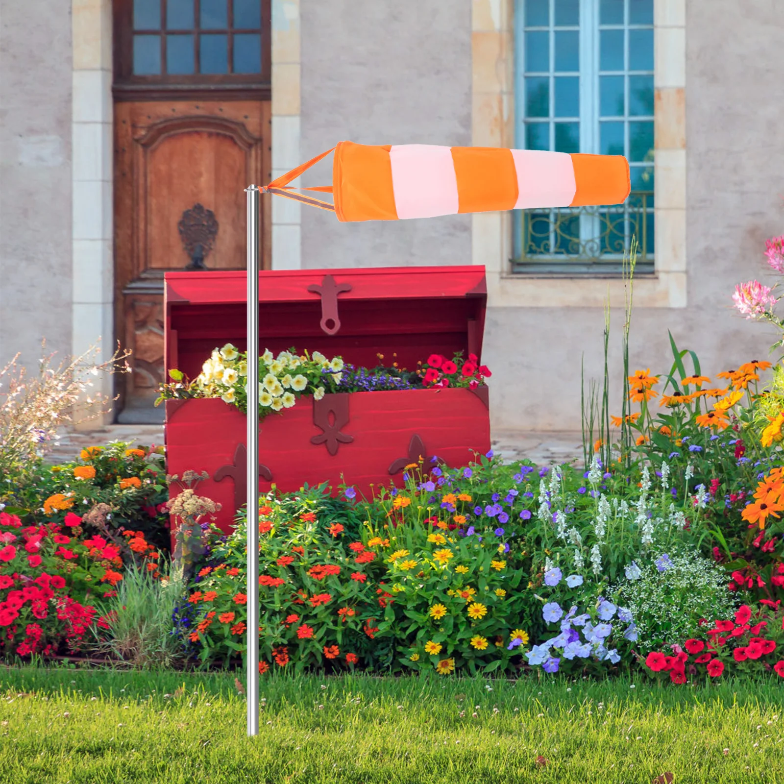 

Waterproof Warning Flag Windsock Outdoor Wind Direction Indicator Garden Decor Hanging Decoration Wind Sock Pendant