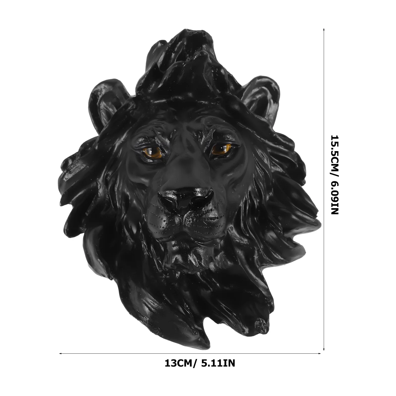 

Animal Statue Head Wall Decors Statues Black Hanging Sculpture Resin Decoration