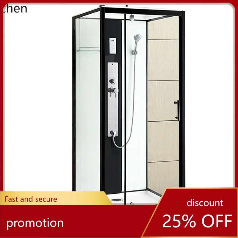 ZML-Shaped Shower Room Small Apartment Bathroom Tempered Glass Partition Overall Bathroom Simple