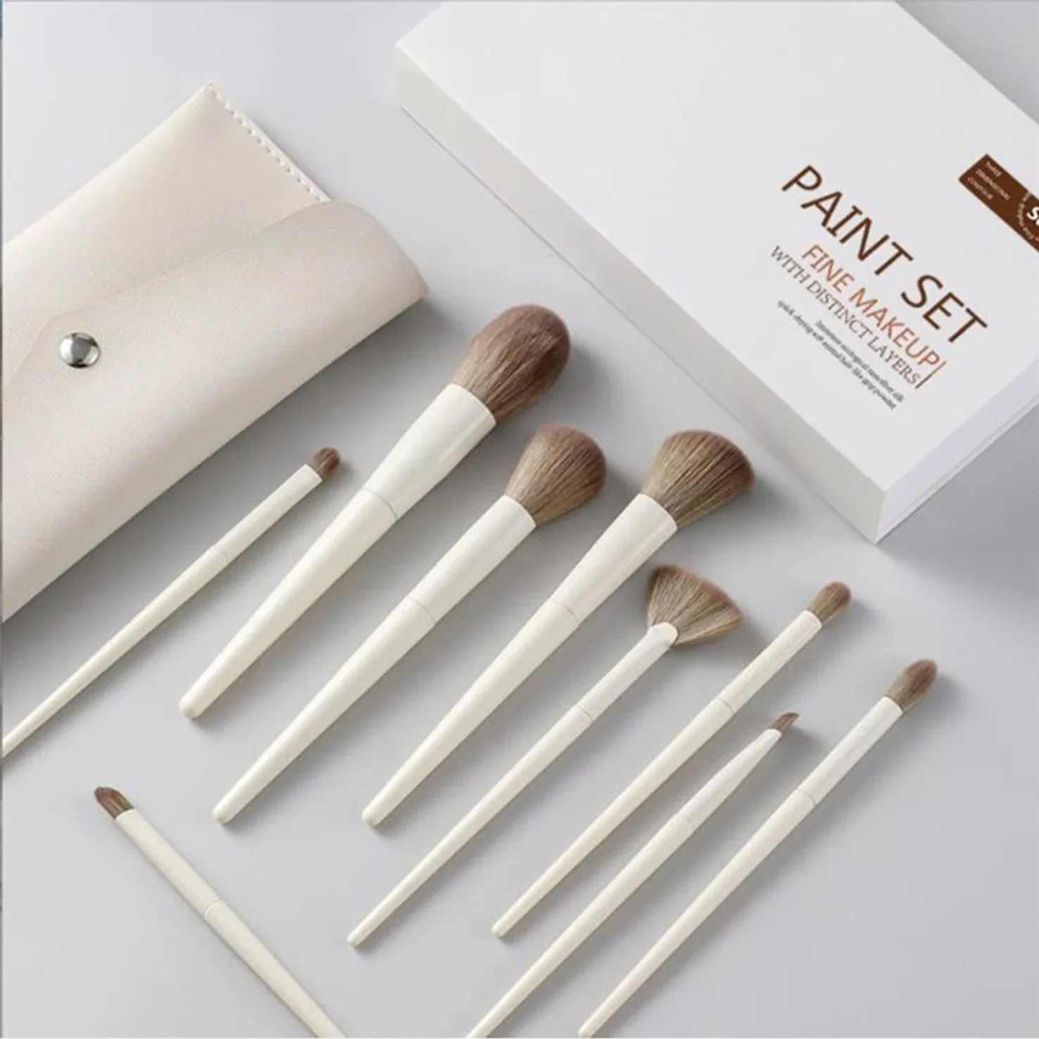 Professional 10 Pcs Makeup Brushes Set for Cosmetic Foundation Powder Blush Eyeshadow Makeup Brush Beauty Tool кисти для макияжа