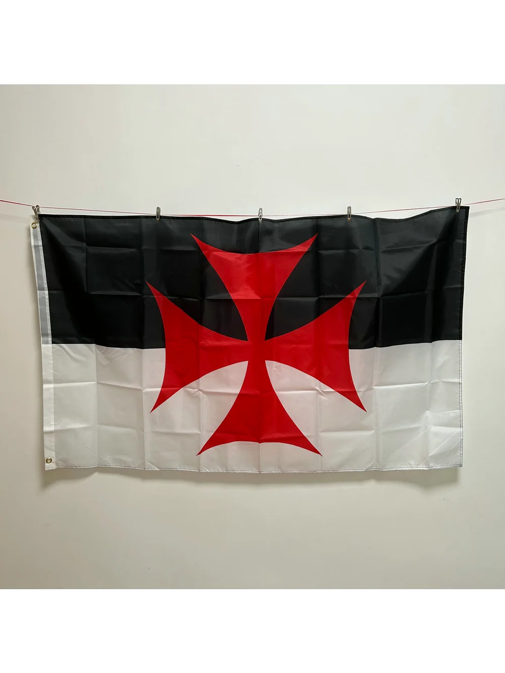 Z-ONE FLAG  Catholic flag 3x5 feet hanging polyester Roman Catholic Church flag decorated with Templar flag