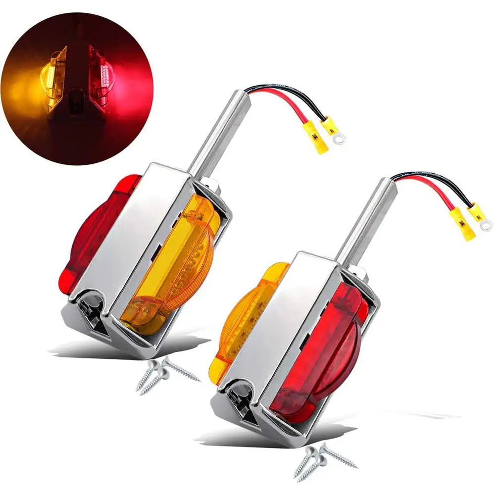 

2 шт. светодиодных боковых габаритных фонарей для квадроциклов, внедорожников, пикапов, тракторов, грузовиков, прицепов
