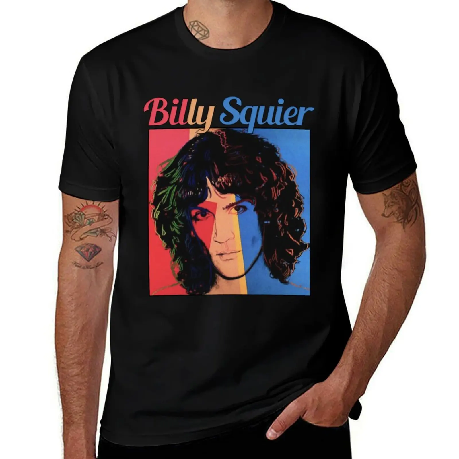 Camiseta Billy Squier, camiseta informal para uso diario