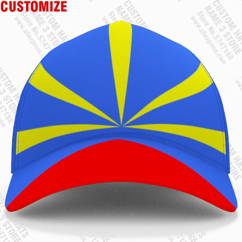 Reunion Baseball Caps Free Custom Made Name Number Team Logo Re Hat Reu Country Travel French Nation Island France Flag Headgear