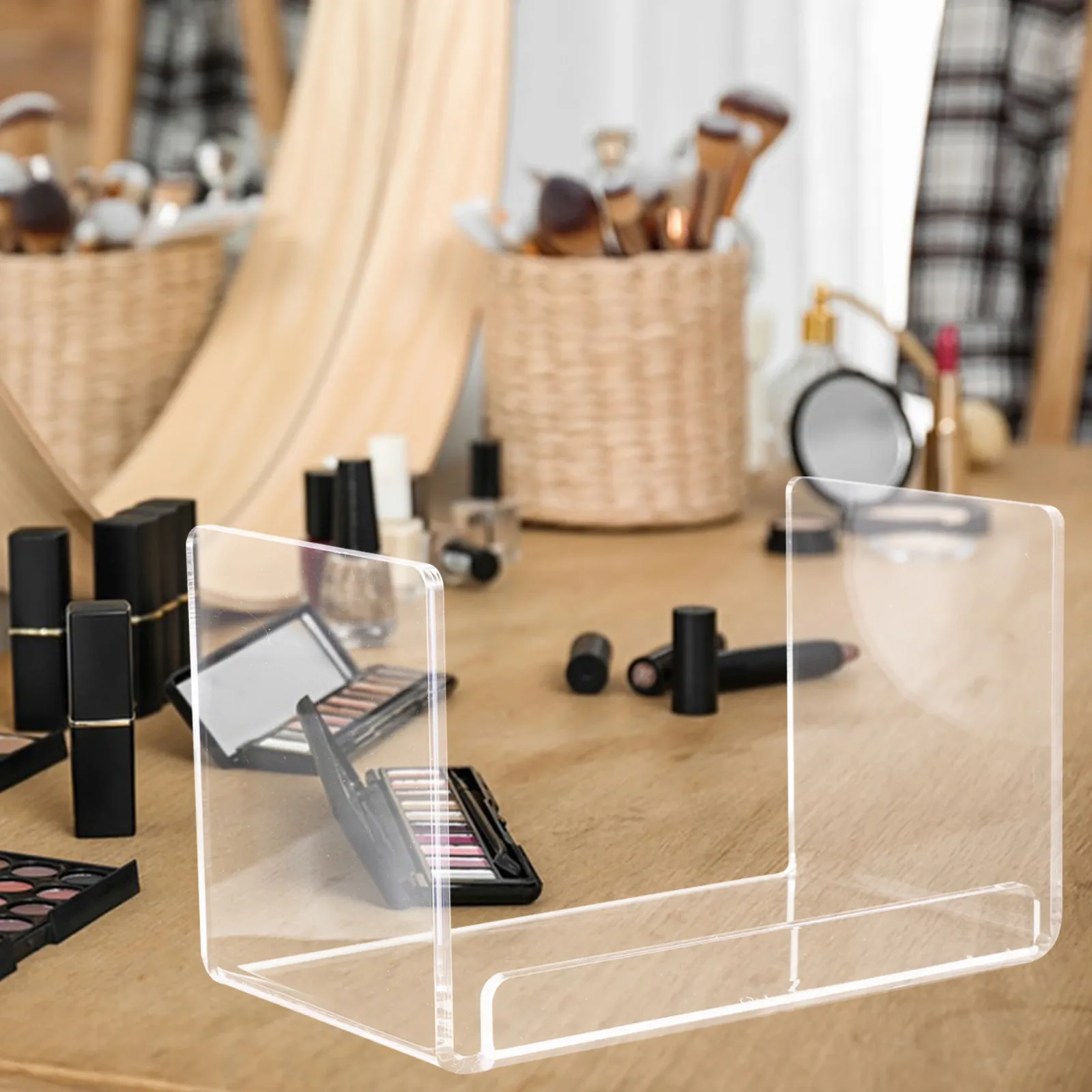 

Acrylic Facial Mask Storage Box Transparent Skincare Organizer Large Capacity Vanity Bathroom Countertop Display Rack for Sheet