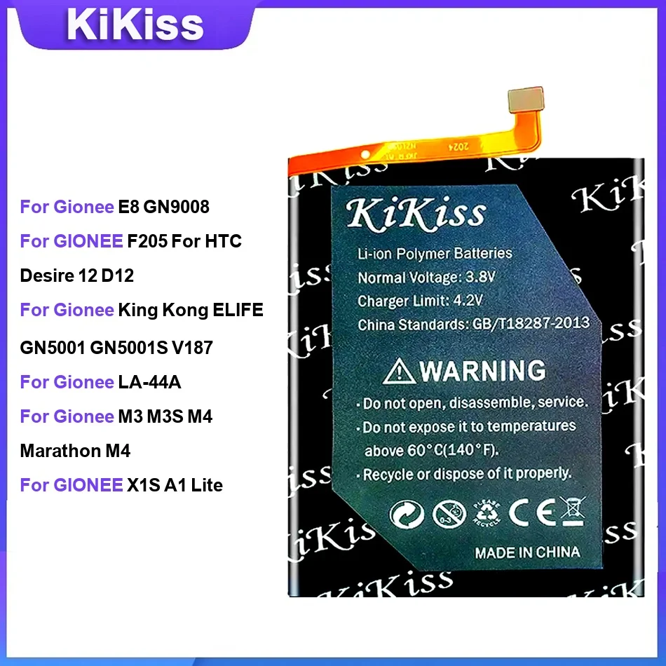 

Battery For Gionee E8 GN9008 F205 For HTC Desire 12 D12 For King Kong ELIFE GN5001 LA-44A M3 M3S M4 Marathon M4 X1S A1 Lite