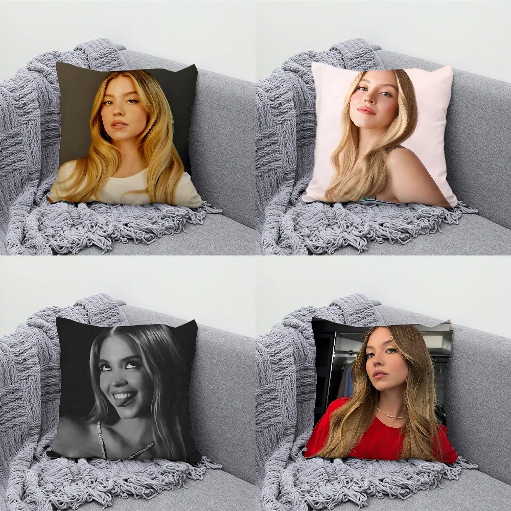 

Actress Sydney S-Sweeney Pillow Case Soft Cushion Cases for Farmhouse Sofa Decor Home Decorations and Protector Pillow Case