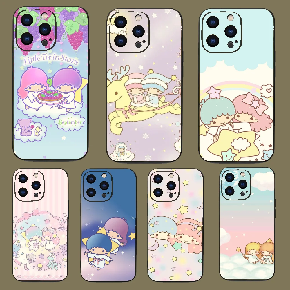 Cute Little Twin S-stars Phone Case For Iphone 15 11 13 14 Pro Max 7 8 Plus X Xr Xs Max Se2020 12mini Cover Case