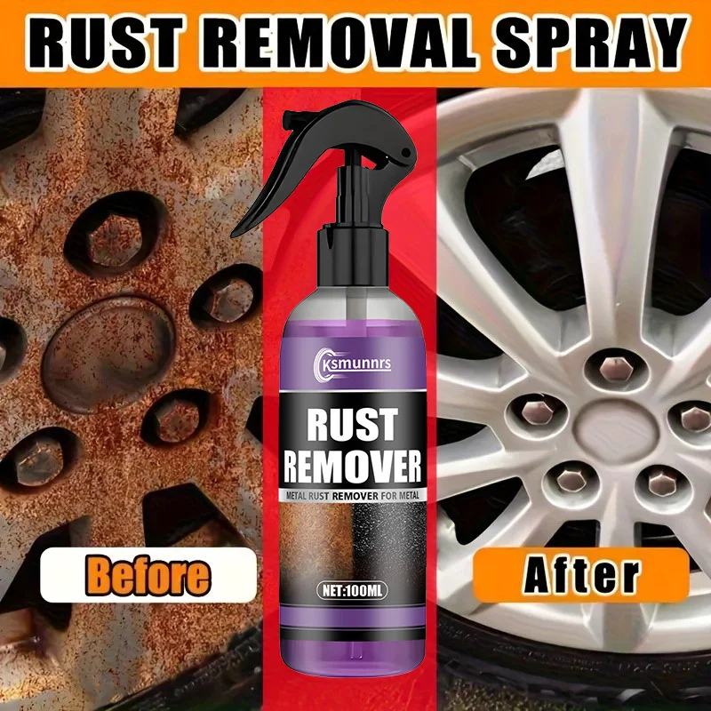 Multi-Purpose Wheel Hub Repair Spray with Easy-Use Nozzle, Removes Rust and Enhances Shine for Wheels and Bearings, Corrosion-Re