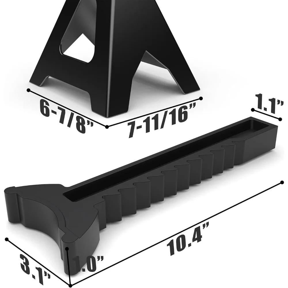Podpórki stalowe 3-tonowe, udźwig 6000 funtów, czarna para do podtrzymywania pojazdów