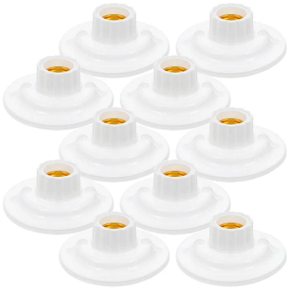 

10 Pcs Plum Lamp Holder Socket E27 Adapter Ceiling Holders Bulb Base Only Light Sockets