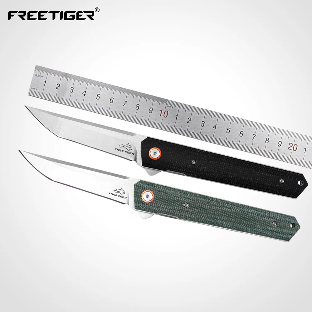 

FREETIGER Foldable Pocket Knife D2 Blade Micarta Handle Camping Hunting Survival Tactical Hiking EDC Folding Knives FT940
